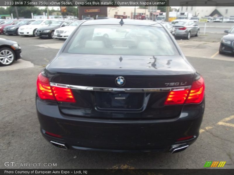 Deep Sea Blue Metallic / Oyster/Black Nappa Leather 2010 BMW 7 Series 750Li xDrive Sedan