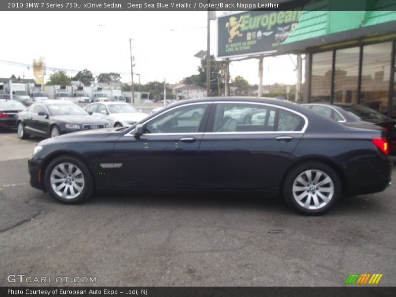 Deep Sea Blue Metallic / Oyster/Black Nappa Leather 2010 BMW 7 Series 750Li xDrive Sedan