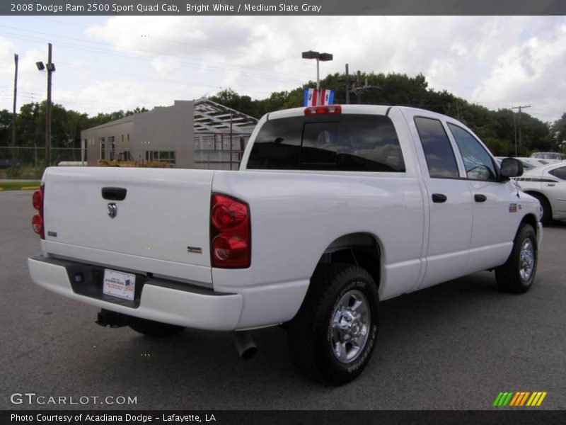 Bright White / Medium Slate Gray 2008 Dodge Ram 2500 Sport Quad Cab