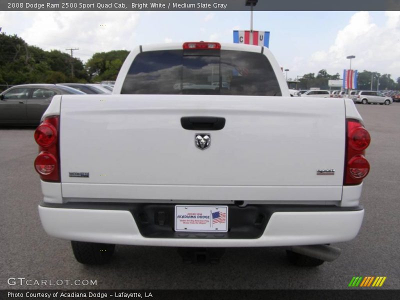 Bright White / Medium Slate Gray 2008 Dodge Ram 2500 Sport Quad Cab