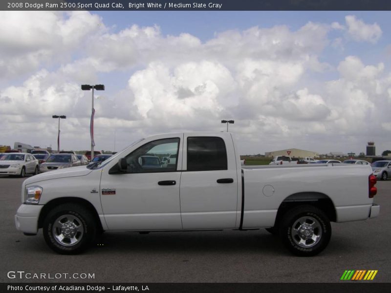 Bright White / Medium Slate Gray 2008 Dodge Ram 2500 Sport Quad Cab