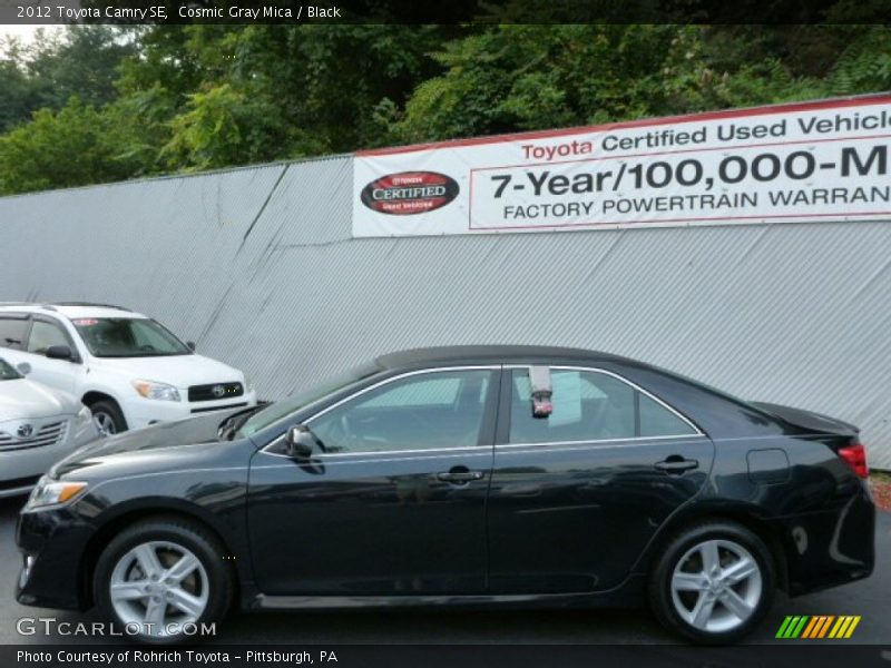 Cosmic Gray Mica / Black 2012 Toyota Camry SE