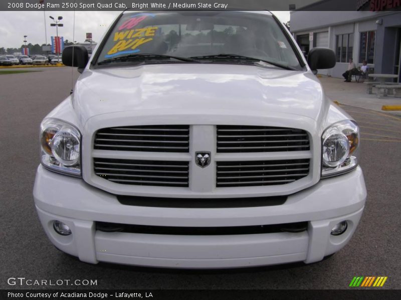 Bright White / Medium Slate Gray 2008 Dodge Ram 2500 Sport Quad Cab