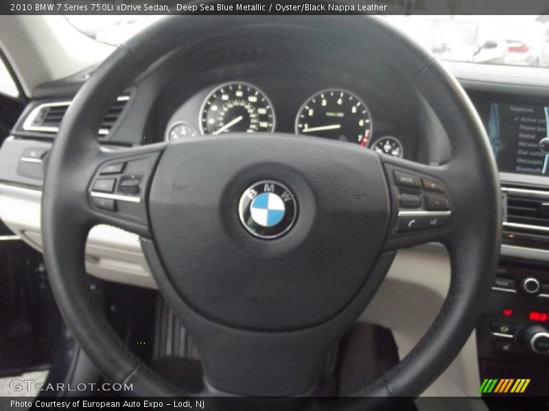 Deep Sea Blue Metallic / Oyster/Black Nappa Leather 2010 BMW 7 Series 750Li xDrive Sedan