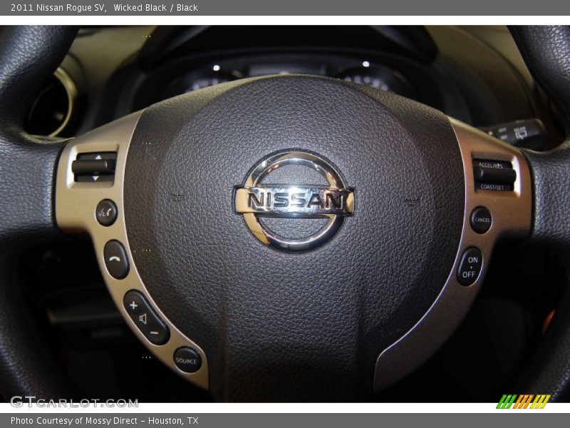 Wicked Black / Black 2011 Nissan Rogue SV