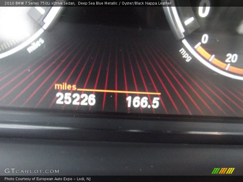 Deep Sea Blue Metallic / Oyster/Black Nappa Leather 2010 BMW 7 Series 750Li xDrive Sedan