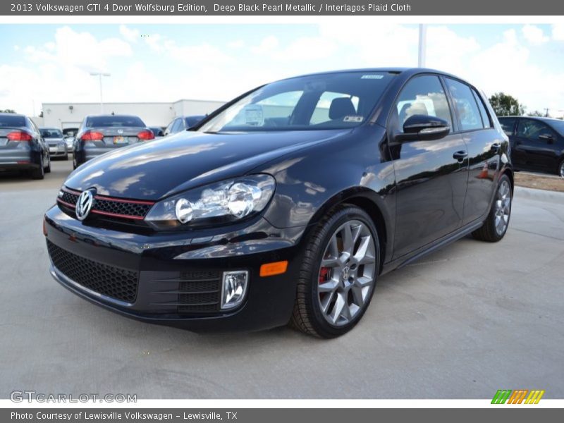 Deep Black Pearl Metallic / Interlagos Plaid Cloth 2013 Volkswagen GTI 4 Door Wolfsburg Edition