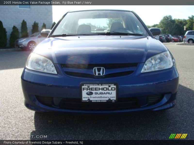 Fiji Blue Pearl / Ivory 2005 Honda Civic Value Package Sedan