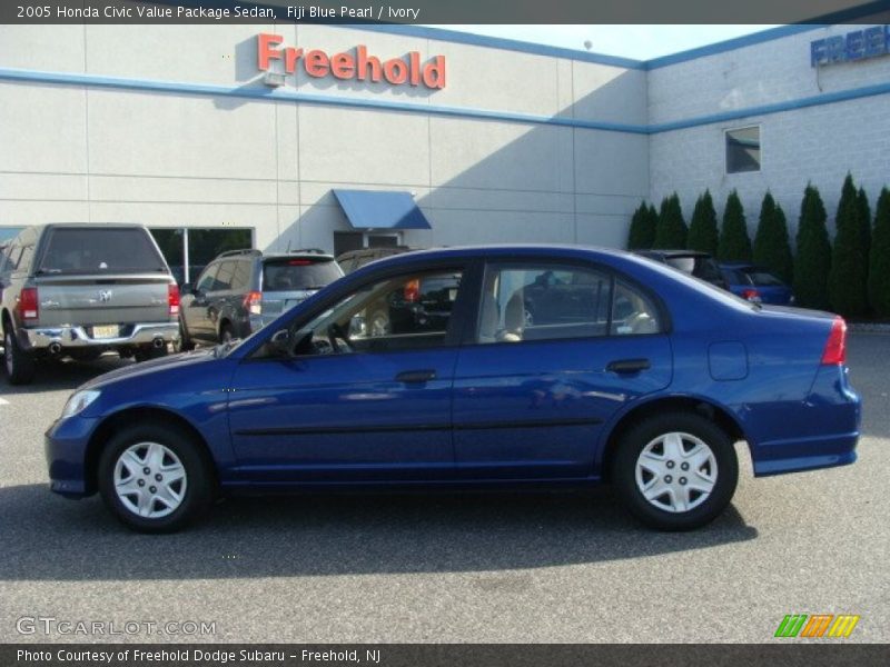 Fiji Blue Pearl / Ivory 2005 Honda Civic Value Package Sedan