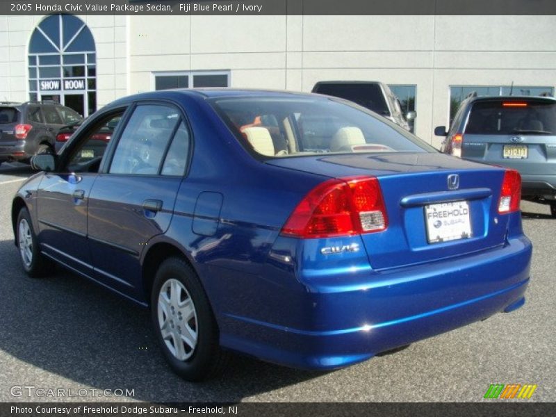 Fiji Blue Pearl / Ivory 2005 Honda Civic Value Package Sedan