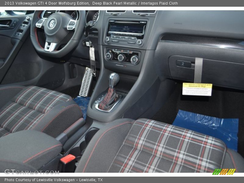 Deep Black Pearl Metallic / Interlagos Plaid Cloth 2013 Volkswagen GTI 4 Door Wolfsburg Edition