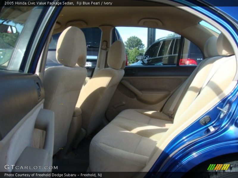 Fiji Blue Pearl / Ivory 2005 Honda Civic Value Package Sedan