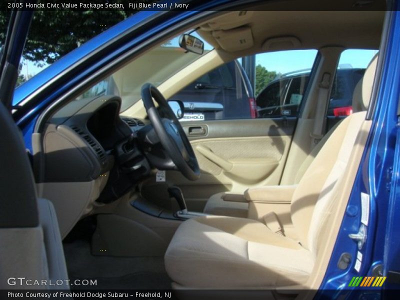Fiji Blue Pearl / Ivory 2005 Honda Civic Value Package Sedan
