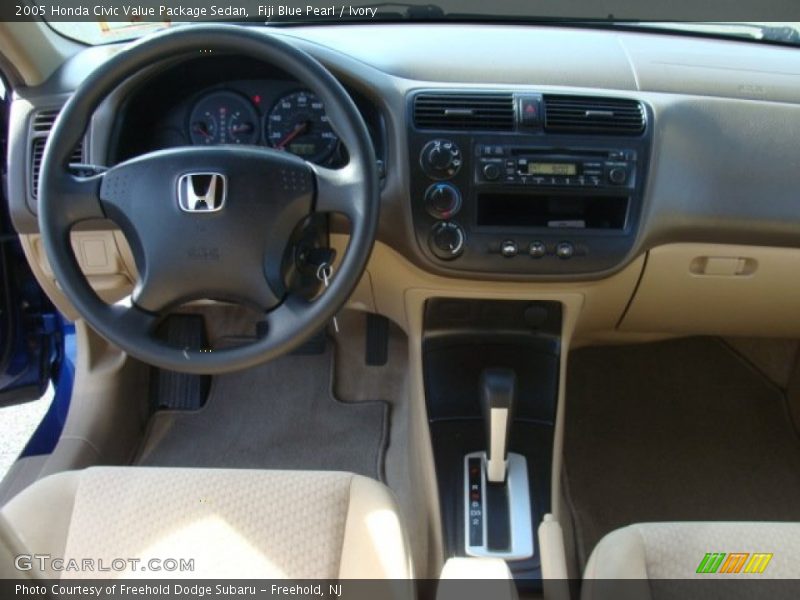Fiji Blue Pearl / Ivory 2005 Honda Civic Value Package Sedan