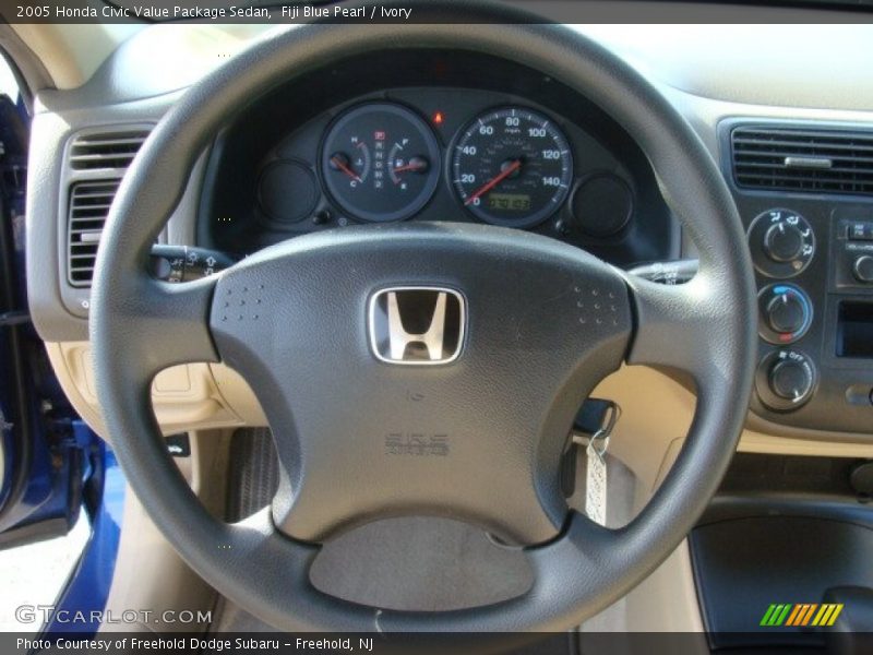 Fiji Blue Pearl / Ivory 2005 Honda Civic Value Package Sedan