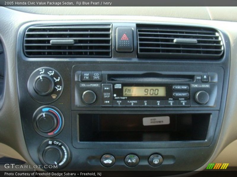 Fiji Blue Pearl / Ivory 2005 Honda Civic Value Package Sedan