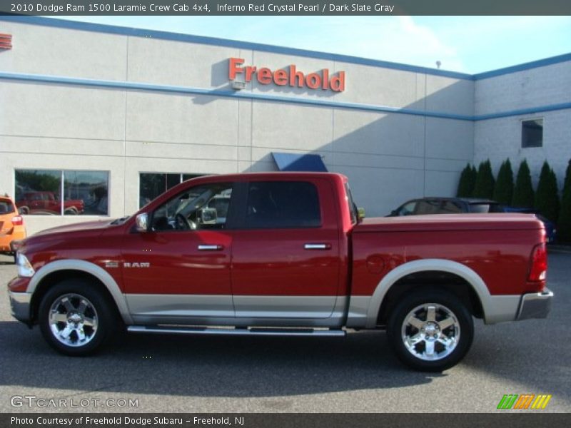 Inferno Red Crystal Pearl / Dark Slate Gray 2010 Dodge Ram 1500 Laramie Crew Cab 4x4