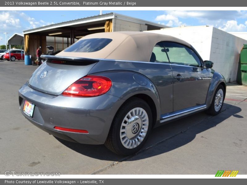 Platinum Gray Metallic / Beige 2013 Volkswagen Beetle 2.5L Convertible