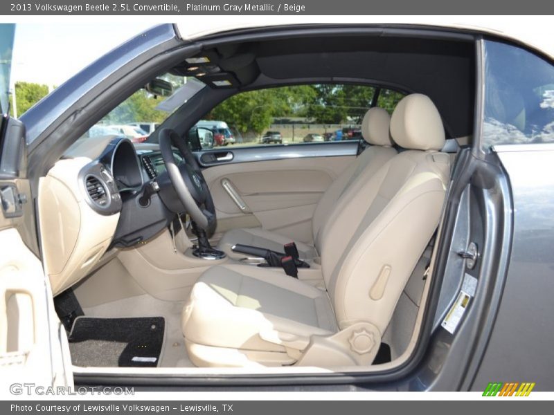 Platinum Gray Metallic / Beige 2013 Volkswagen Beetle 2.5L Convertible