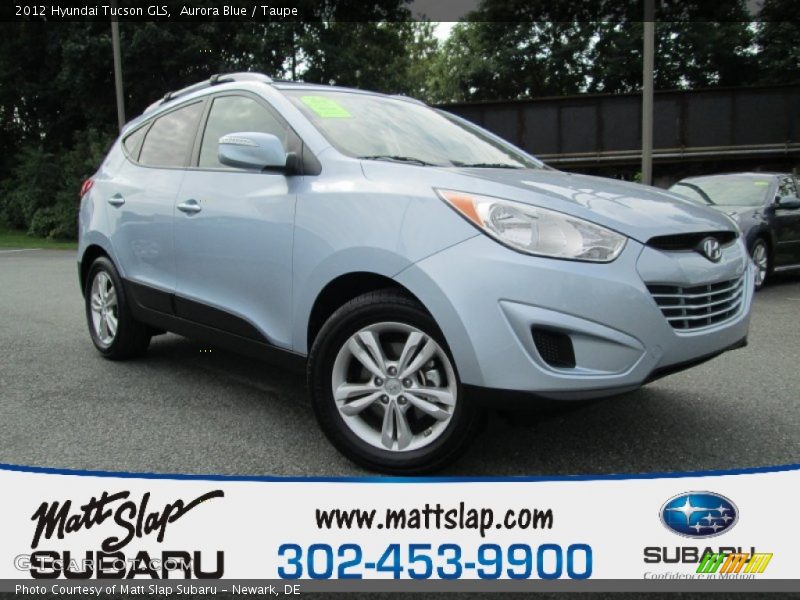 Aurora Blue / Taupe 2012 Hyundai Tucson GLS