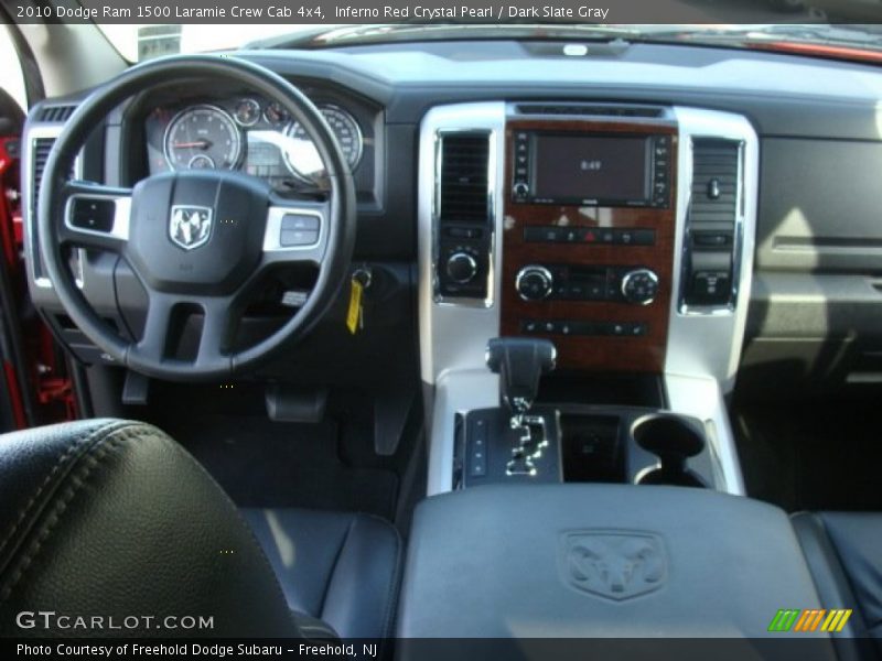 Inferno Red Crystal Pearl / Dark Slate Gray 2010 Dodge Ram 1500 Laramie Crew Cab 4x4