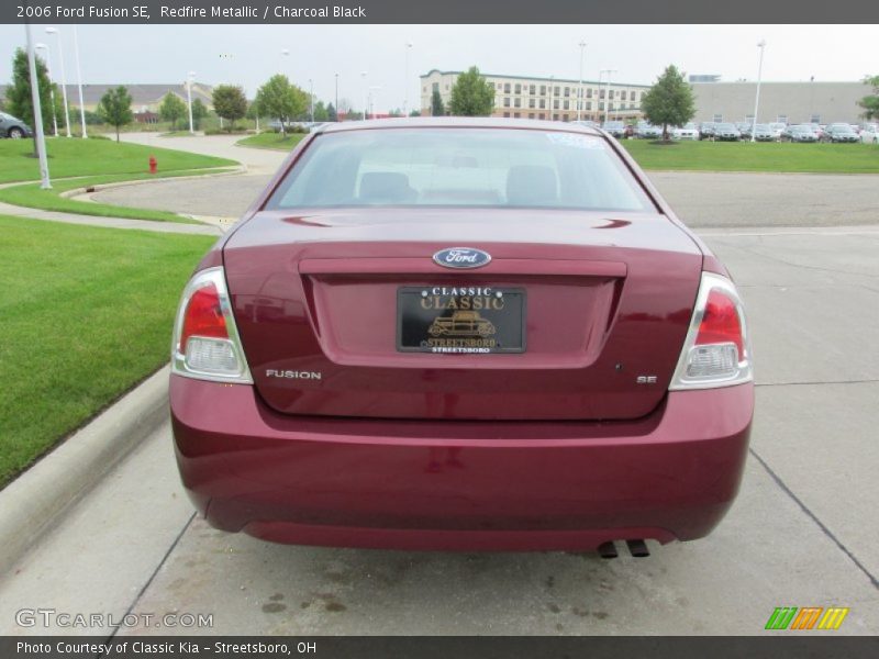 Redfire Metallic / Charcoal Black 2006 Ford Fusion SE
