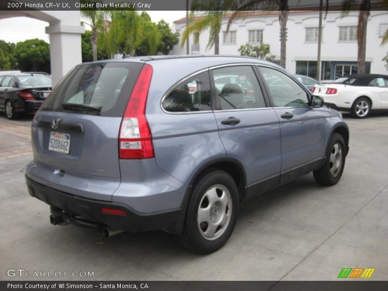 Glacier Blue Metallic / Gray 2007 Honda CR-V LX