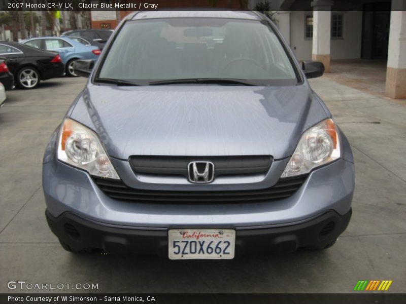 Glacier Blue Metallic / Gray 2007 Honda CR-V LX