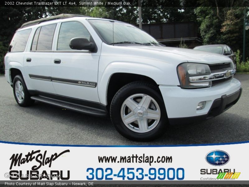 Summit White / Medium Oak 2002 Chevrolet TrailBlazer EXT LT 4x4