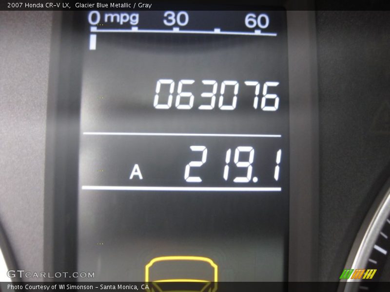 Glacier Blue Metallic / Gray 2007 Honda CR-V LX