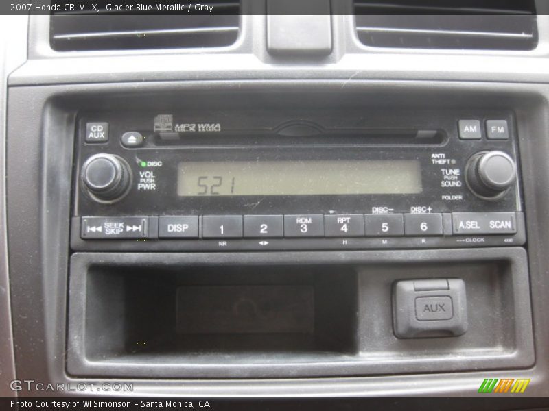 Glacier Blue Metallic / Gray 2007 Honda CR-V LX