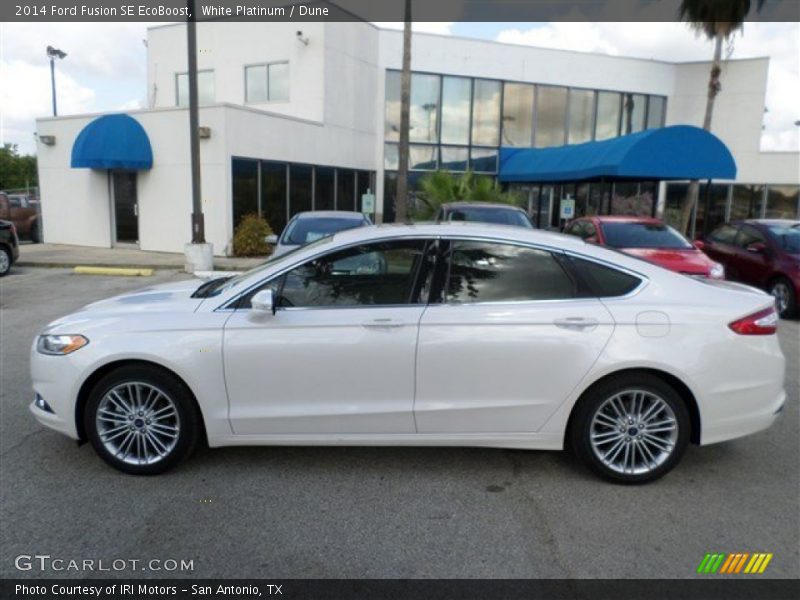 White Platinum / Dune 2014 Ford Fusion SE EcoBoost