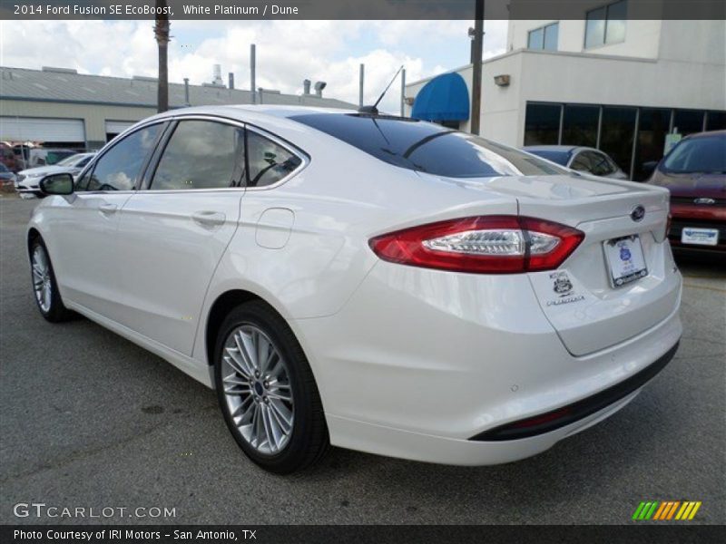 White Platinum / Dune 2014 Ford Fusion SE EcoBoost