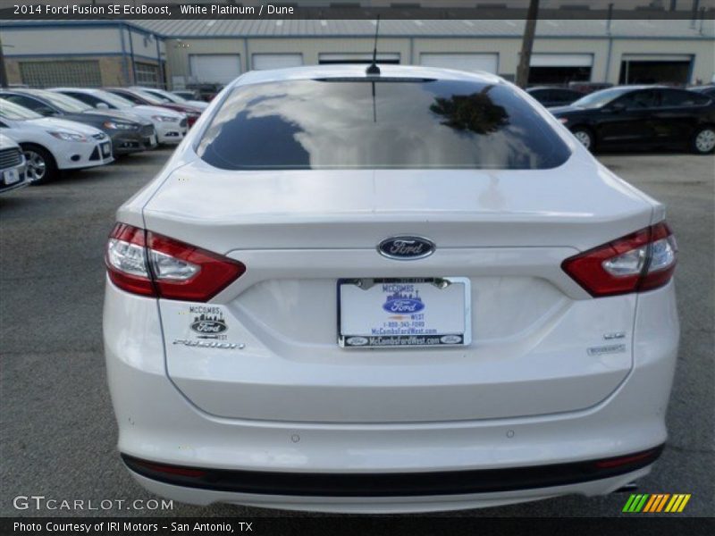 White Platinum / Dune 2014 Ford Fusion SE EcoBoost