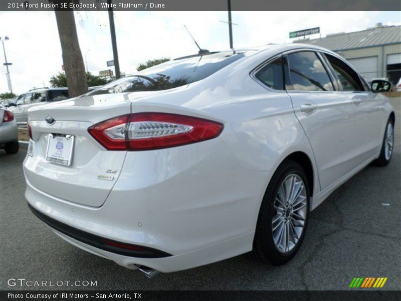 White Platinum / Dune 2014 Ford Fusion SE EcoBoost