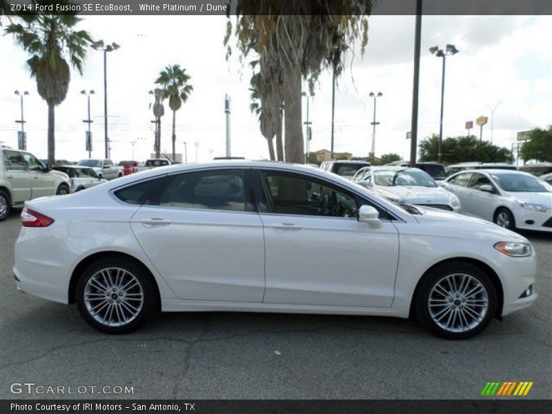 White Platinum / Dune 2014 Ford Fusion SE EcoBoost
