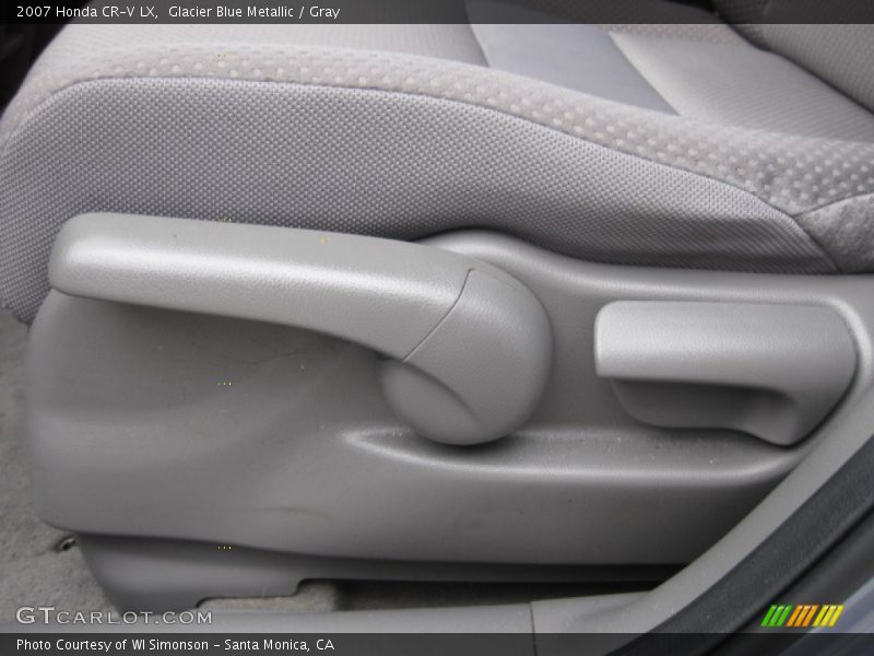 Glacier Blue Metallic / Gray 2007 Honda CR-V LX