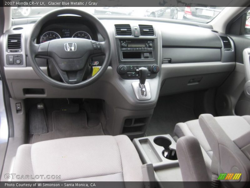 Glacier Blue Metallic / Gray 2007 Honda CR-V LX