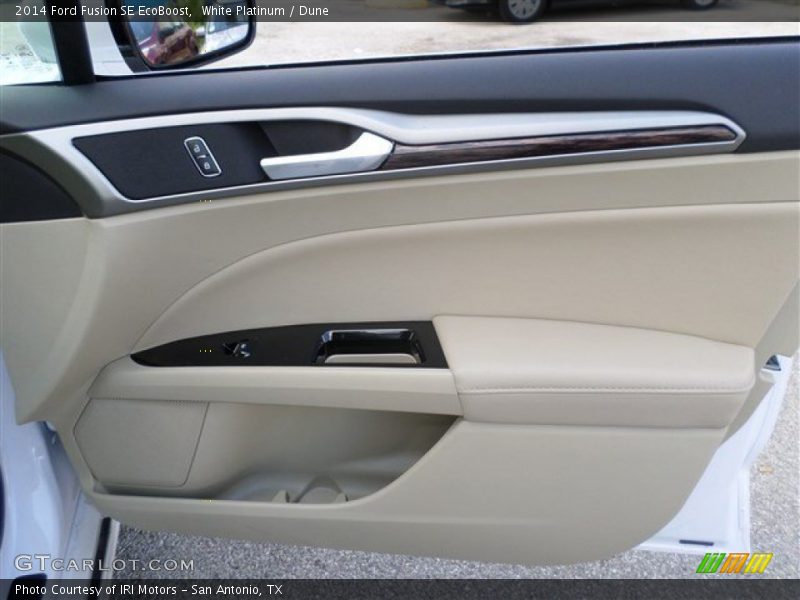 White Platinum / Dune 2014 Ford Fusion SE EcoBoost