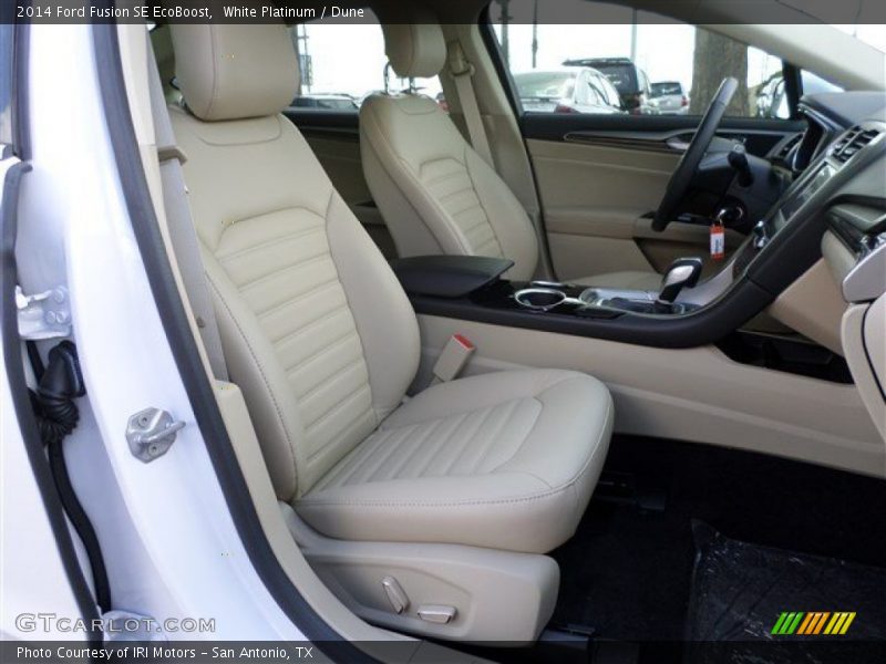 White Platinum / Dune 2014 Ford Fusion SE EcoBoost