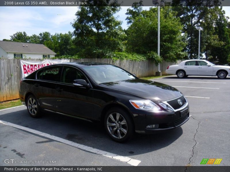 Obsidian Black / Black 2008 Lexus GS 350 AWD