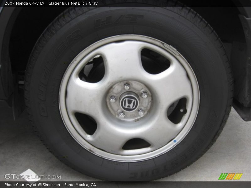 Glacier Blue Metallic / Gray 2007 Honda CR-V LX