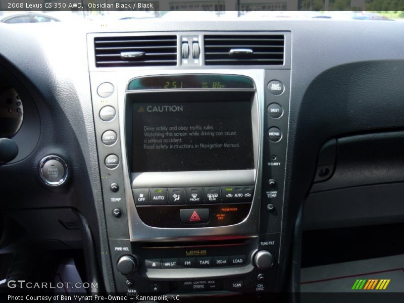 Obsidian Black / Black 2008 Lexus GS 350 AWD