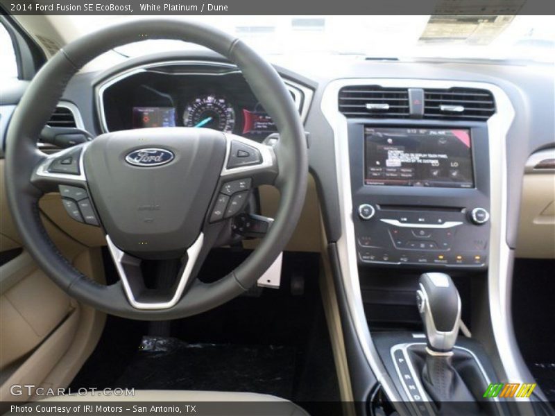 White Platinum / Dune 2014 Ford Fusion SE EcoBoost