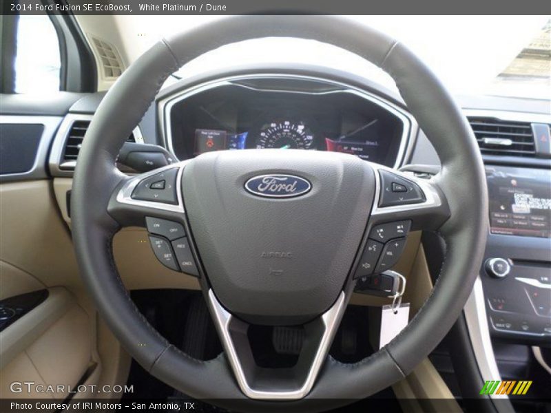 White Platinum / Dune 2014 Ford Fusion SE EcoBoost