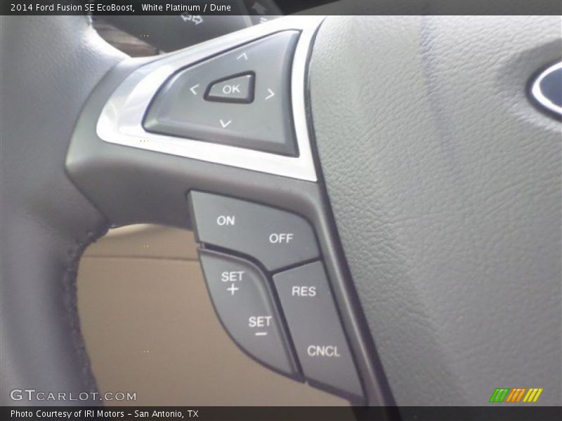 White Platinum / Dune 2014 Ford Fusion SE EcoBoost