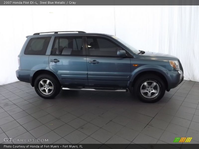 Steel Blue Metallic / Gray 2007 Honda Pilot EX-L