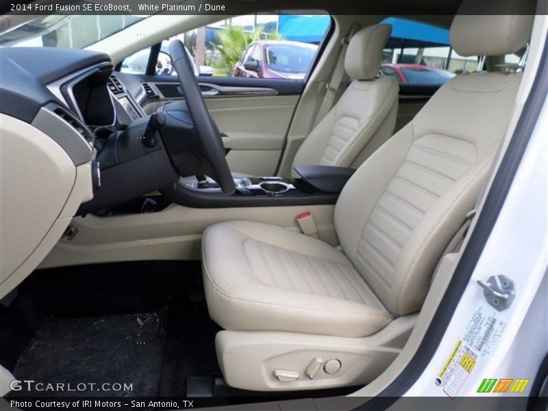 White Platinum / Dune 2014 Ford Fusion SE EcoBoost