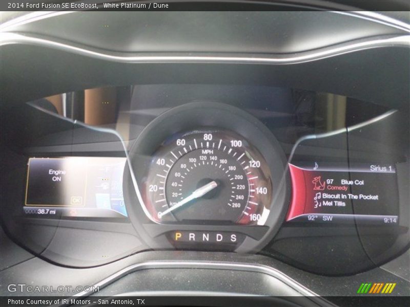 White Platinum / Dune 2014 Ford Fusion SE EcoBoost
