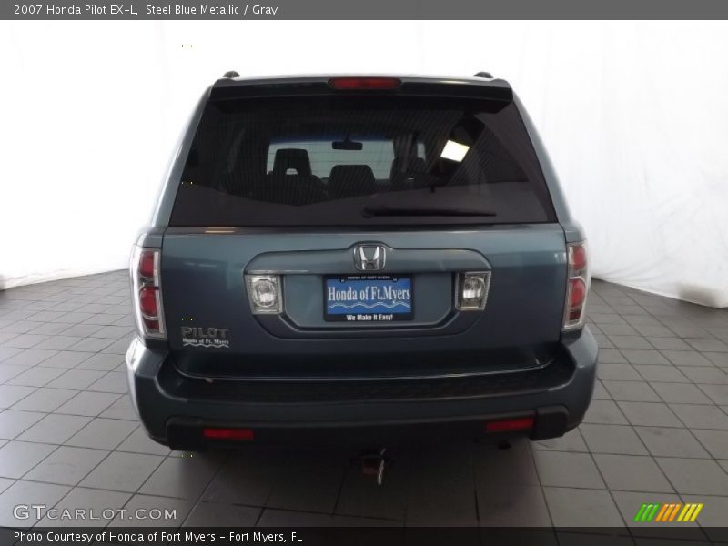 Steel Blue Metallic / Gray 2007 Honda Pilot EX-L